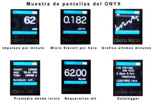 Pantallas de mediciones del ONIX