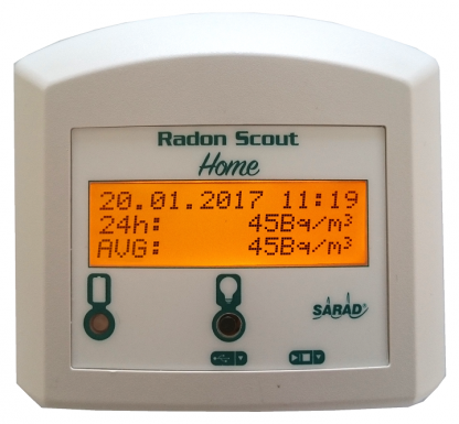 Monitor de gas Radón